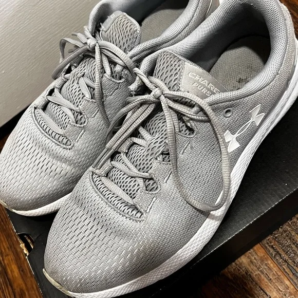Under Armour Gray Charged Pursuit 2 Shoes - Picture 2 of 5